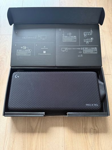 Logitech G Pro X TKL Gaming Keyboard - Black, US Layout - Mint, Boxed with Travel Case