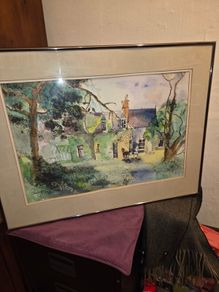 Joan Loughney "Woodland Cottage" Signed Watercolour - Framed