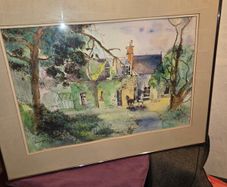 Joan Loughney "Woodland Cottage" Signed Watercolour - Framed