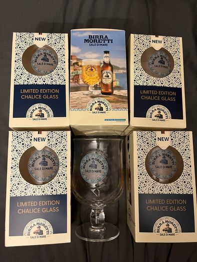 Birra Moretti Sale di mare Pint Glass Beer Limited edition