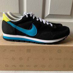 Nike Metro Plus C II Black Turquoise Electrolime UK 11/US 12  DEADSTOCK
