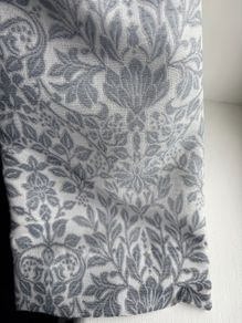 Pair of Blue and White Patterned Curtains
