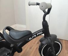 QPlay Elite Pro 2-in-1 Trike with Push Bar Black
