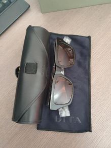 New DITA Wasserman Sunglasses DTS700 A 02 Tortoise Antique Silver Original Receipt Included