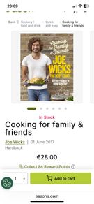 Joe Wicks Cooking for Family and Friends cook book