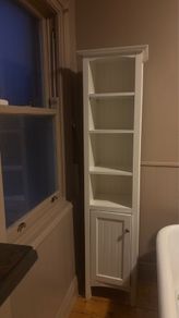 Free Tall White Bathroom Storage Cabinet