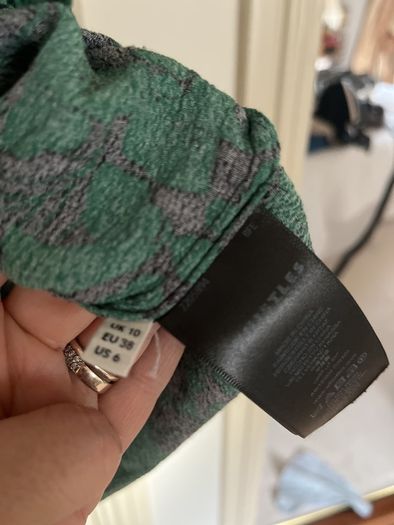 Whistles green and black dress size 10