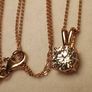 18kt Vermeil Hard Gold Plated Sterling Silver 3.5 carat Moissanite Solitaire Pendant and Chain Image 5