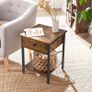 _Bedside Table with Drawer and Shelf Image 5