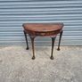 Vintage Mahogany Demi-Lune Console Hall Table with Drawer Image 6