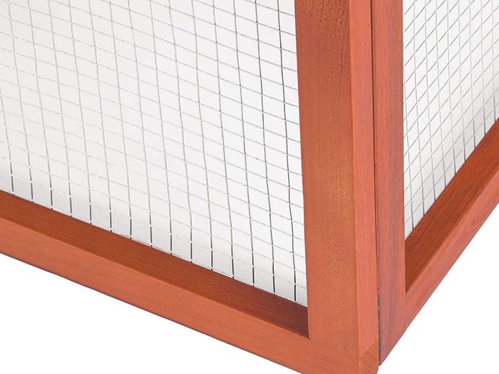 _Folding XXL double hutch rabbit hutch with outdoor enclosure made from waterproofed wood and metal gate (L x W x H): 159 x 109 x 55 cm