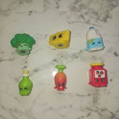 shopkins - 6 pcs (carrot, broccoli, milk, cheese, tomato paste, olive oil)