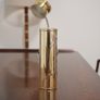 Vintage Art Deco Revival Brass Cylindrical Vase by Dara International, Chicago, 1983 Image 5