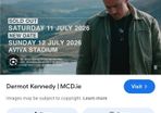 Dermot Kennedy - 2 tickets- Standing- Sat 11th July