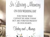 wedding remembrance table sign
