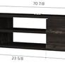 Floating TV Unit, Floating TV stand Cabinet, TV Units for Living Room 75 inch TVs, TV Stand Unit, TV Table, Media Wall Unit, TV Stands for Living room Entertainment Wall Unit (Black Oak) Image 2