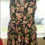 Blue Vanilla Black Floral Leaf Wrap Front V-Neck Dress size UK12 EU40 Postage included Image 2