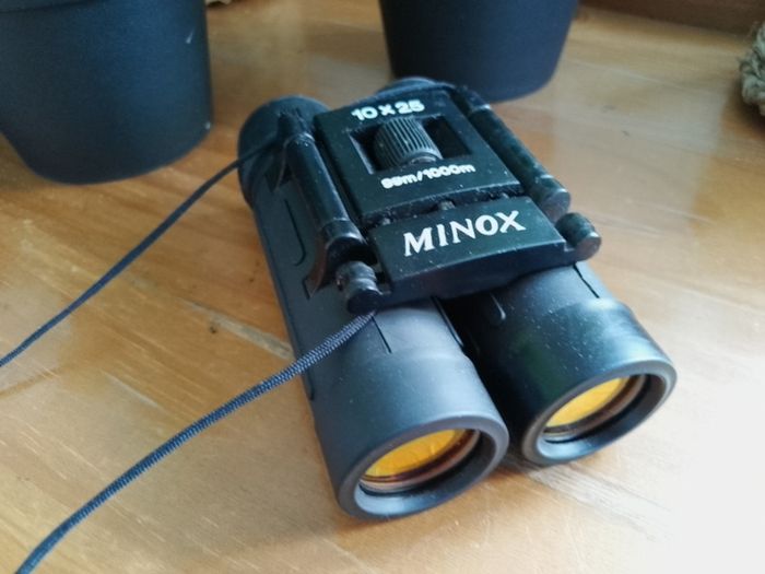 Vintage Minox BD 10x25 Compact Binoculars, German Precision Optics, Rare 99m/1000m Field of View,Folding Pocket Binoculars, Original Styling