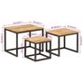Nesting Coffee Tables 3 pcs Solid Wood Mango and Iron Image 5