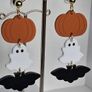 Spooky Trio Halloween Clay Earrings Image 2