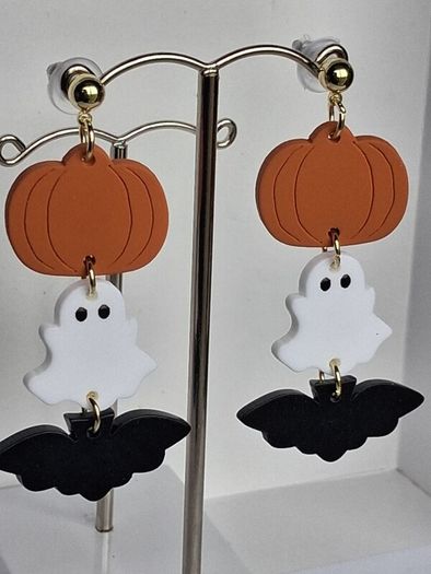 Spooky Trio Halloween Clay Earrings