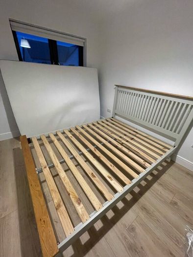 Oak King size bed frame & Mattress
