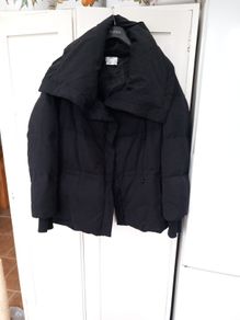 DKNY Black Feather Filled Jacket L
