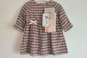 0-3m, With Tags M&amp;S Soft Baby Dress with Tights