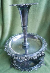 Victorian Silver Plated Epergne Table Centerpiece 15" x 11"