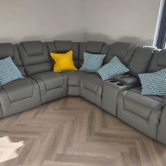 NEW Recliners Leather Couches 3+2 AND CORNER SETS In Different Design And Varities, Instock