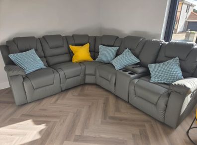 NEW Recliners Leather Couches 3+2 AND CORNER SETS In Different Design And Varities, Instock