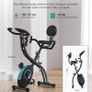 4-in-1 Exercise Bike with Own Training App 16x Magnetic Resistance, LCD Display, Hand Pulse Measurement, Foldable Exercise Bike Image 5