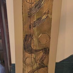 Taupe & Gold Canvas Painting