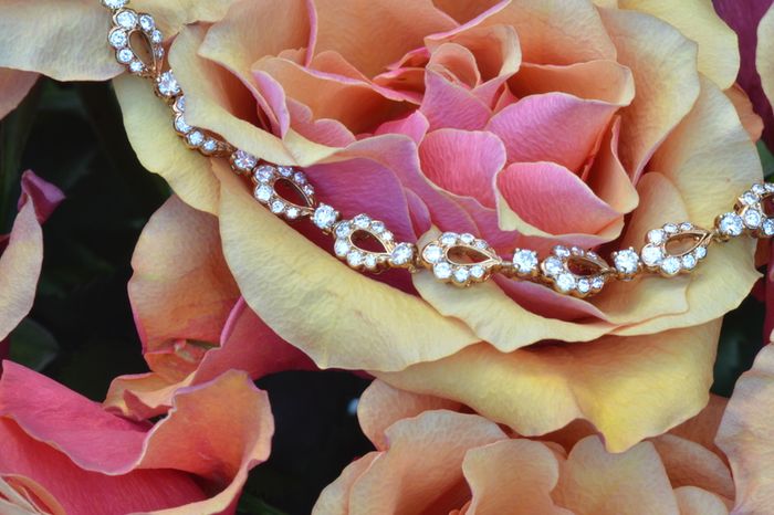 Vintage 2.4ct Diamond Bracelet - 18ct Rose Gold