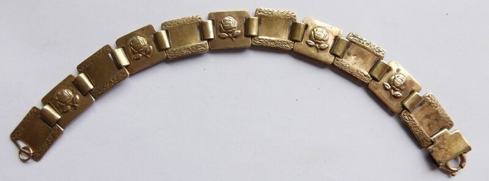 Victorian Rose Design , Antique, -stamped GOLDOID, Bracelet