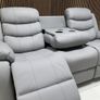Roma Plus Light Grey Wireless Charging Recliner Sofa Image 5