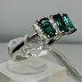 Platinum Diamond 950 Platinum AAA Mutuca Indicolite (Green Tournalines) & Diamond Image 9