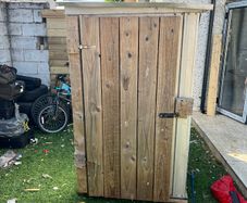 Shed, small metal shed