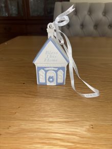 Wedgwood Christmas Tree "Bless This Home" Ornament