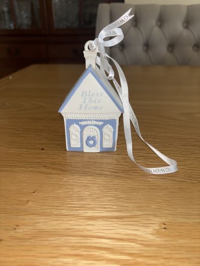 Wedgwood Christmas Tree "Bless This Home" Ornament