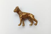 Solid brass dog figurine