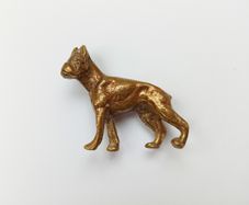 Solid brass dog figurine