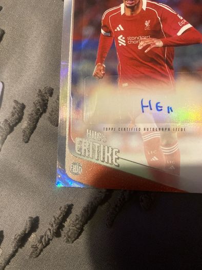 Hugo Ekitike Liverpool FC Auto Football Card