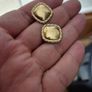 Vintage golden tone earrings Image 6