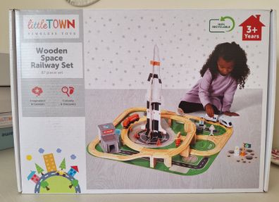 Little Town Wooden Space Railway Set