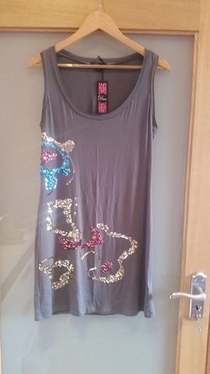 Brand new, "Rare" Embellished sequined grey vest