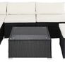 Polyrattan Lounge Set XL with Cushions Cushions Table Glass Top Garden Sofa Garden Furniture Corner Lounge Image 9