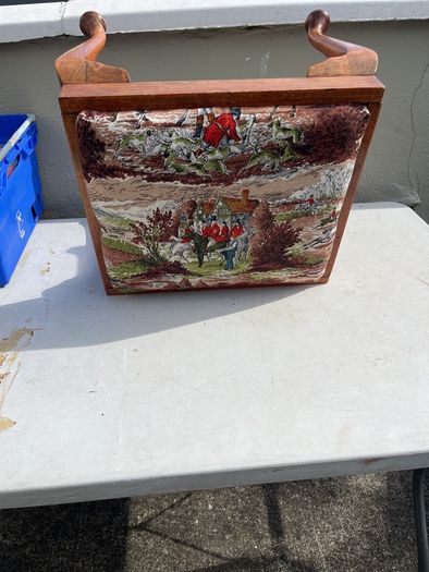 Beautiful vintage  stool / footstool with cabriole legs