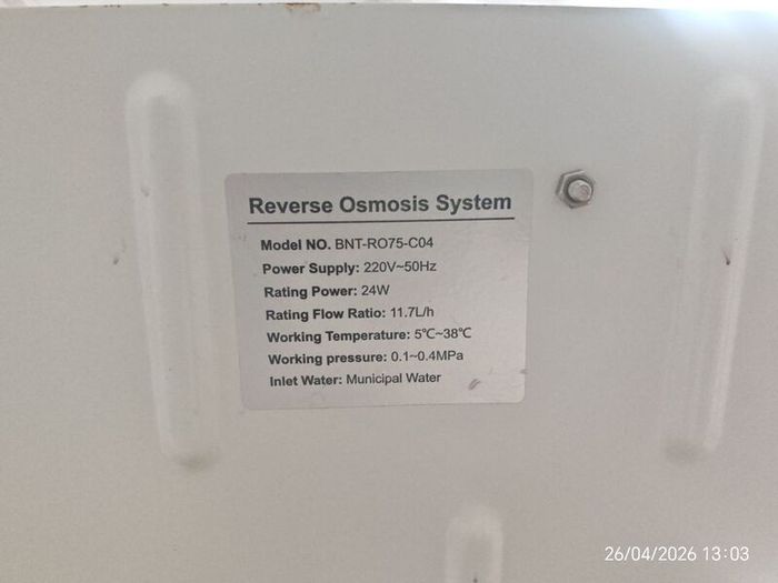 Reverse Osmosis system