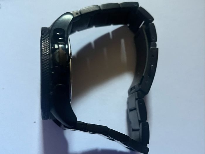Armani watch stainless steel black gold brand new